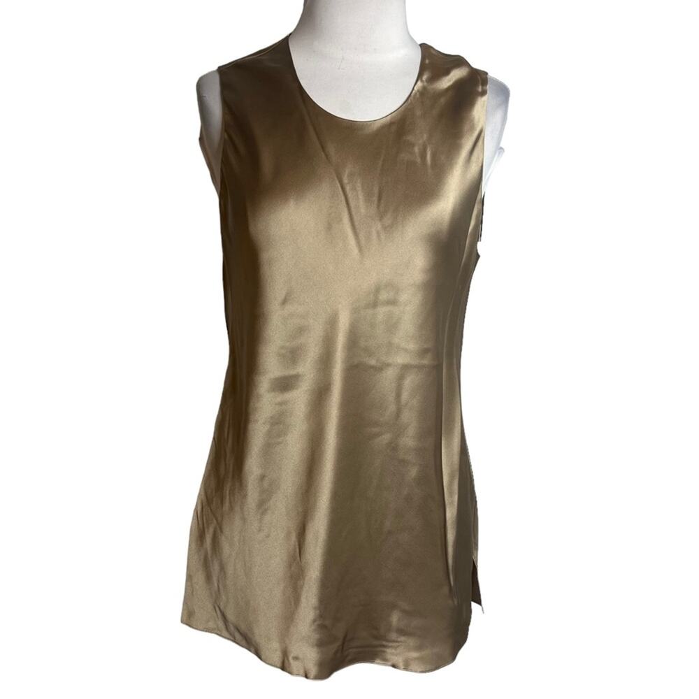 NWT Sies Marjan silk shell tank top clay tan Sz 10